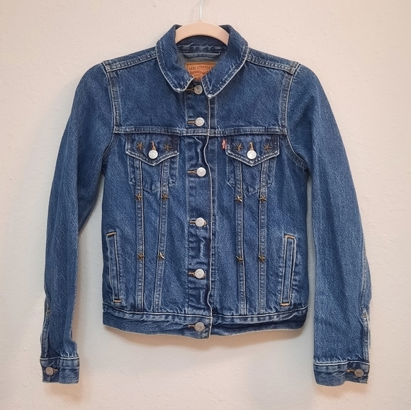 Levi's Star Studded Denim Jacket XS - Picture 1 of 8